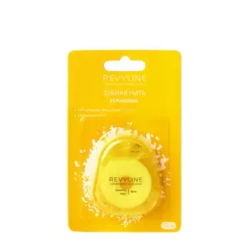 REVYLINE Нить зубная вощеная 840D, нейлон, 50 м, желтая / Expanding