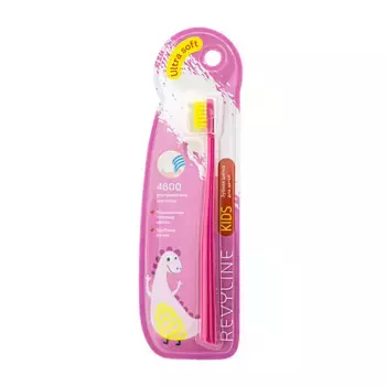 REVYLINE Щетка зубная детская от 3 до 12 лет, розовая / KIDS S4800