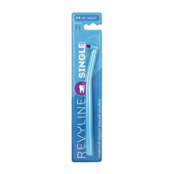 REVYLINE Щетка зубная монопучковая, голубая с фиолетовой щетиной / SM1000 Single