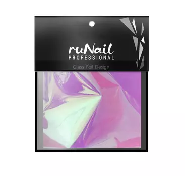 RUNAIL Фольга с эффектом Битое стекло, сиреневый 4*100 см