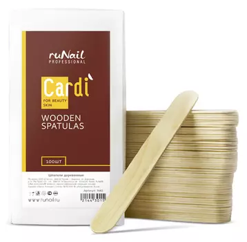 RUNAIL Шпатели деревянные / Cardi 100 шт