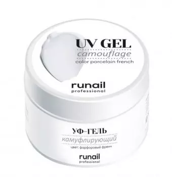 RUNAIL УФ-гель камуфлирующий, фарфоровый френч 15 г