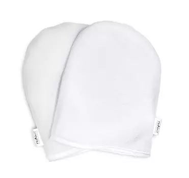 RUNAIL Варежки косметические махровые, белые 2 шт