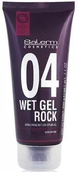 SALERM COSMETICS Гель сильной фиксации с эффектом мокрых волос / WET GEL ROCK PRO-LINE 200 мл