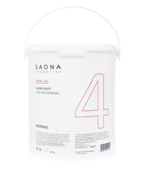 SAONA COSMETICS Паста сахарная нормальная для шугаринга № 4 / NORMAL Expert Line 3500 г