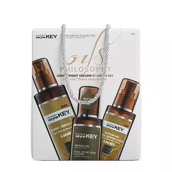 SARYNA KEY Набор для волос и тела (масло 105 мл + блеск-спрей 250 мл + масло для кожи 105 мл) Damage repair light Oils Philosophy