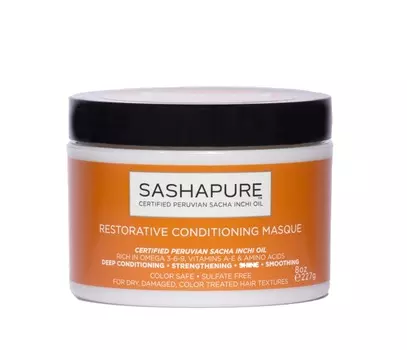 SASHAPURE Маска восстанавливающая бессульфатная для волос с натуральными маслами / Conditioning Masque 227 мл
