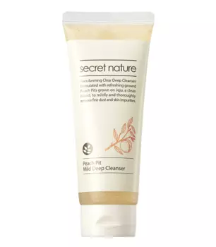 SECRET NATURE Пенка для глубокого очищения с измельченными персиковыми косточками 150 мл