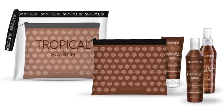 SELECTIVE PROFESSIONAL Набор для волос (шампунь-гель 100 мл, восстанавливающая маска 100 мл, защитное масло 100 мл) / TROPICAL SUBLIME