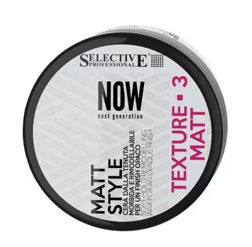SELECTIVE PROFESSIONAL Воск реструктурирующий мягкой фиксации / NOW MATT STYLE 100 мл