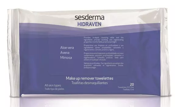 SESDERMA Салфетки для снятия макияжа / HIDRAVEN 20 шт