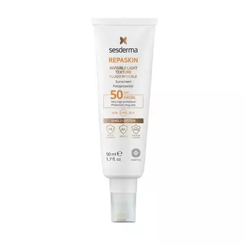 SESDERMA Средство солнцезащитное сверхлегкое для лица / Repaskin Invisible Light Texture SPF 50 50 мл