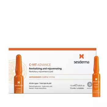 SESDERMA Сыворотка интенсивная для лица 12% / C-VIT Intensive serum 10 х 1,5 мл