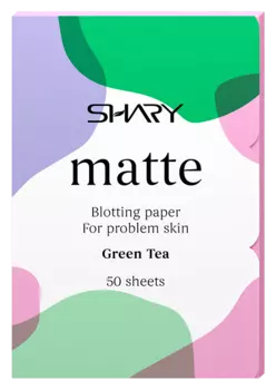 SHARY Салфетки матирующие для проблемной кожи Зеленый чай 50 шт