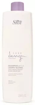 SHOT Шампунь для осветленных и мелированных волос / Care Design 1000 мл