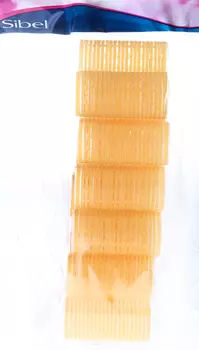 SIBEL Бигуди-липучки желтые 32 мм 12 шт/уп