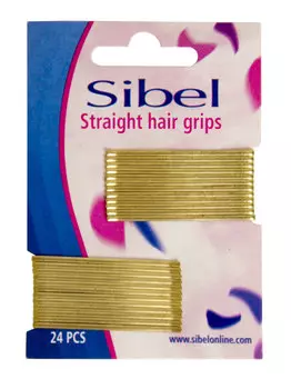 SIBEL Невидимки прямые, блондин 50 мм 24 шт/уп