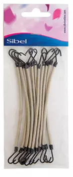SIBEL Резинки на крючках белые 12 шт
