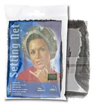 SIBEL Сеточка-косынка для бигуди, крупная, коричневая