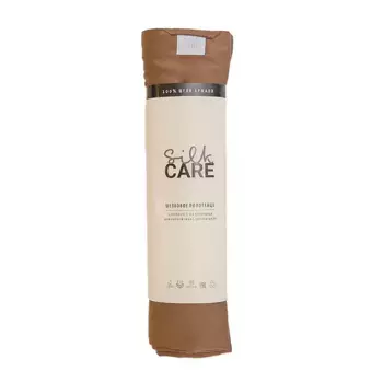 SILK CARE Полотенце шелковое для волос и тела шоколадное 120х60 см / Silk Care