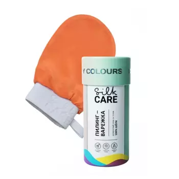SILK CARE Варежка шелковая для пилинга коралловая / Silk Care Crazy Colours