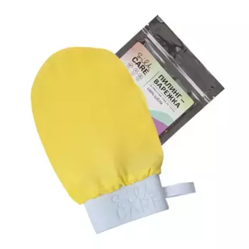 SILK CARE Варежка шелковая для пилинга лимонная дойпак / Silk Care Crazy Colours