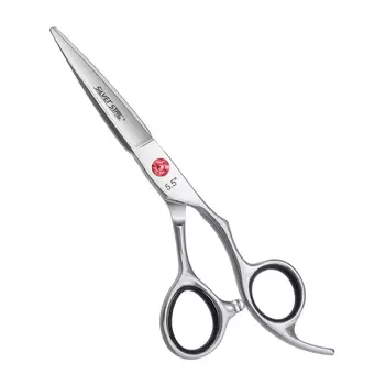 SILVER STAR Ножницы премиальные эргономичные, красный винт, лезвия - меч с повышенной режущей способностью 5,5"