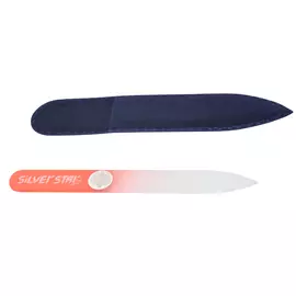 SILVER STAR Пилка стеклянная 9 см, цветная в замшевом чехле