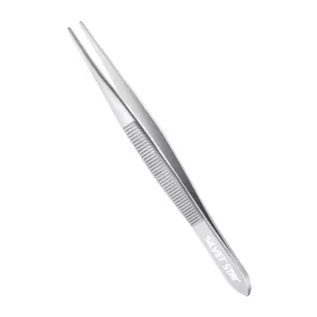 SILVER STAR Пинцет игла короткий / Le Rose