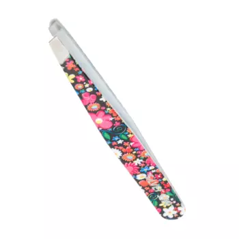 SILVER STAR Пинцет косметологический, косой, цветной / CLASSIС