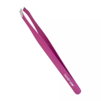 SILVER STAR Пинцет косой фуксия / CLASSIC