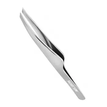 SILVER STAR Пинцет косой, матовый, фигурный / CLASSIC