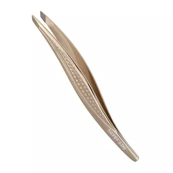 SILVER STAR Пинцет косой, золотое покрытие, фигурный 9968 / CLASSIC