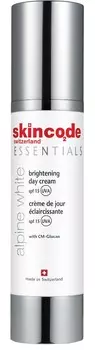 SKINCODE Крем осветляющий дневной для лица SPF 15 / ESSENTIALS ALPINE WHITE 50 мл