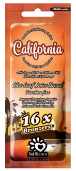 SOLBIANCA Крем с маслом арганы, маслом сладкого миндаля, экстрактом розы и бронзаторами для загара в солярии / California 15 мл