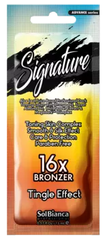SOLBIANCA Крем с тингл эффектом с маслами апельсина, сладкого миндаля, экстрактом перца чили, бронзаторами для загара в солярии / Signature 15 мл