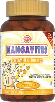 SOLGAR Кангавитес с витамином С со вкусом апельсина для детей, таблетки 100 мг № 90
