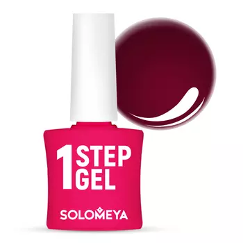 SOLOMEYA Гель-лак однофазный для ногтей, 21 ежевика / One Step Gel BlackBerry 5 мл