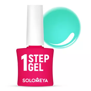 SOLOMEYA Гель-лак однофазный для ногтей, 27 Тиффани / One Step Gel Tiffany 5 мл