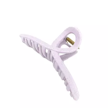 SOLOMEYA Крабик для волос из натуральной пшеницы в форме бабочки, лиловый / Straw Claw Hair Clip Butterfly Lilac