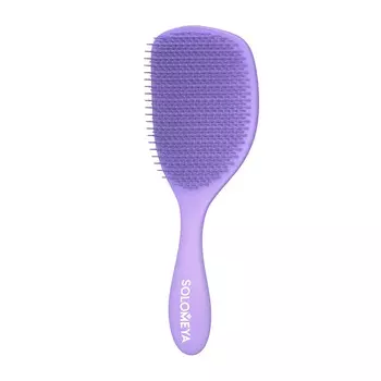 SOLOMEYA Расческа для сухих и влажных волос с ароматом лаванды MZ0015 / Wet Detangler Brush Cushion Lavender