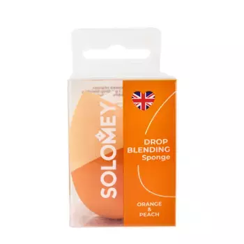 SOLOMEYA Спонж для макияжа капля, Orange&Peach / Solomeya Drop blending sponge Orange&Peach 1 шт