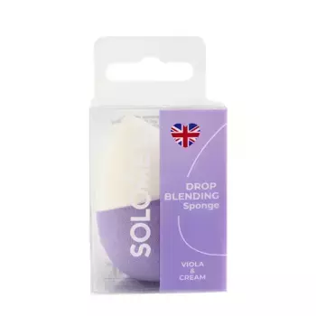 SOLOMEYA Спонж для макияжа капля, Viola&Cream / Solomeya Drop blending sponge Viola&Cream 1 шт