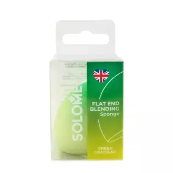 SOLOMEYA Спонж для макияжа со срезом, зеленый градиент / Solomeya Flat End blending sponge Green Gradient 1 шт