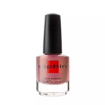 SOPHIN 0132 лак для ногтей, розовый перламутровый полупрозрачный 12 мл