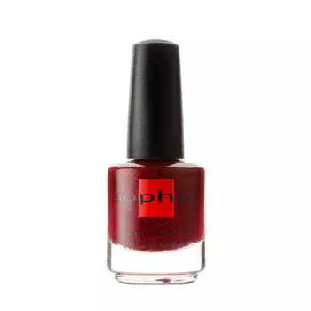 SOPHIN 0214 лак для ногтей, насыщенный красный с частицами мелконарезанной слюды 12 мл