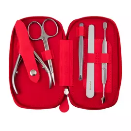 STALEKS Набор маникюрный, цвет красный / BASIC Eco