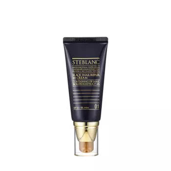 STEBLANC ВВ крем с муцином черной улитки, 01 светлый беж / Black Snail Repair BB Cream 50 мл