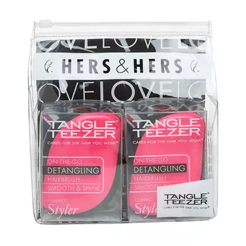 TANGLE TEEZER Набор расчесок для волос / Compact Styler Hers &amp; Hers