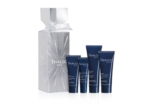THALGO Набор для мужчин, мини (крем 15 мл, сыворотка 10 мл, бальзам 20 мл, гель для душа 30 мл) ThalgoMen